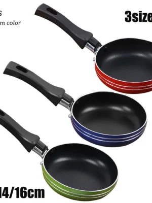 12cm/14cm/16cm Mini Frying Pan Non-Stick Steel Frypan Pot Saucepan Random Color For Cookware Kitchen Cookware