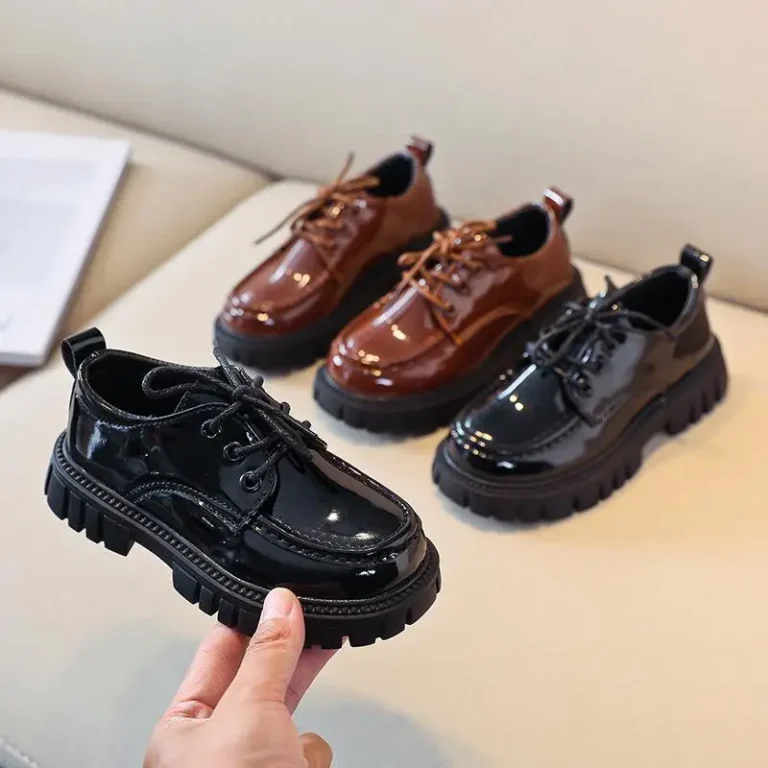Wednesday Addams Shoes Cosplay Baby Girls Lmitation Leather Shoes 2023 New Black Cosplay Shoes Princess Dress Shoes 2-16 Years 2